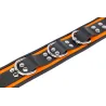 The Red Collier en cuir 3 Anneaux D Orange-Noir